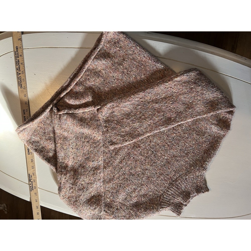 Doe & Rae Speckled Knit Sweater Small Cozy Slouchy Soft Marled Pullover Sz S